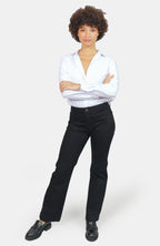 Jean bootcut noir BELLA femme, BLACK, taille 26, porté par Marie (1m71) – photo 2