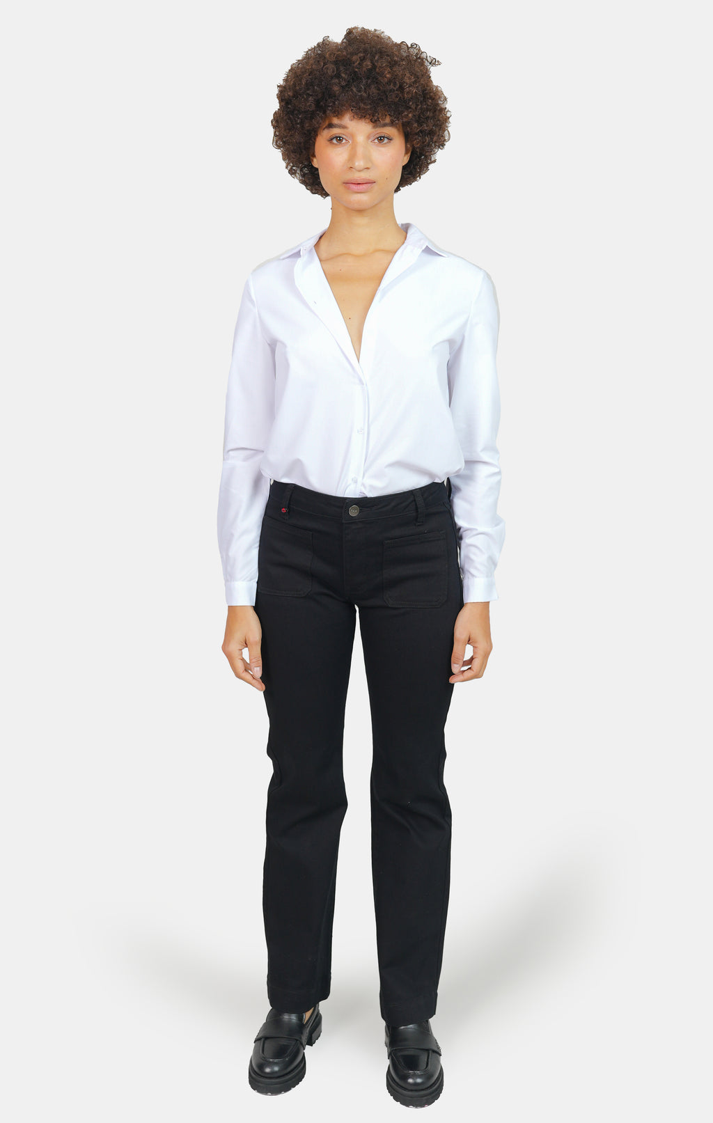 Jean bootcut noir BELLA femme, BLACK, taille 26, porté par Marie (1m71) – photo 3