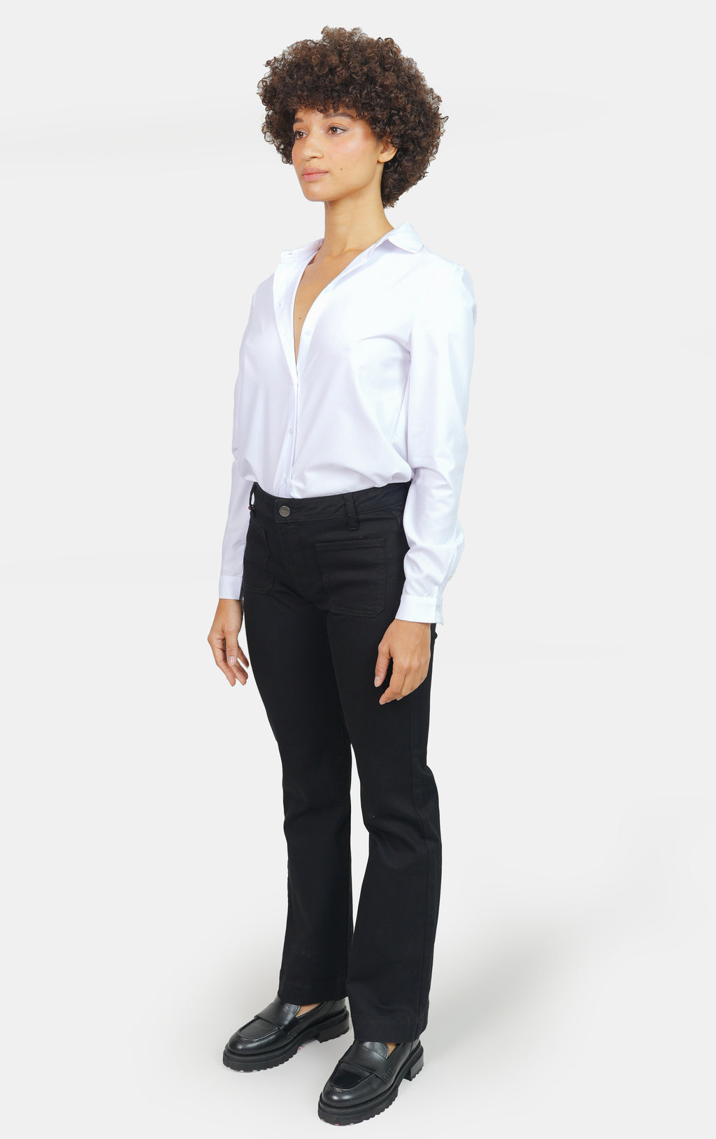 Jean bootcut noir BELLA femme, BLACK, taille 26, porté par Marie (1m71) – photo 5