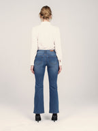 Jean bootcut bleu BEA femme, BLUE, taille XS, porté par Priscilla (1m76) – photo 4