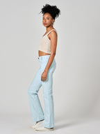 Jean bootcut bleu clair BELLA femme, BABY BLUE, taille 24, porté par Shazney (1m75) – photo 3