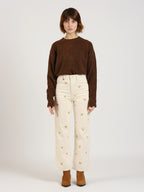 Jean droit greige POLA EMBRO HEART femme, GREIGE, taille 24, porté par Sarah (1m73) – photo 2
