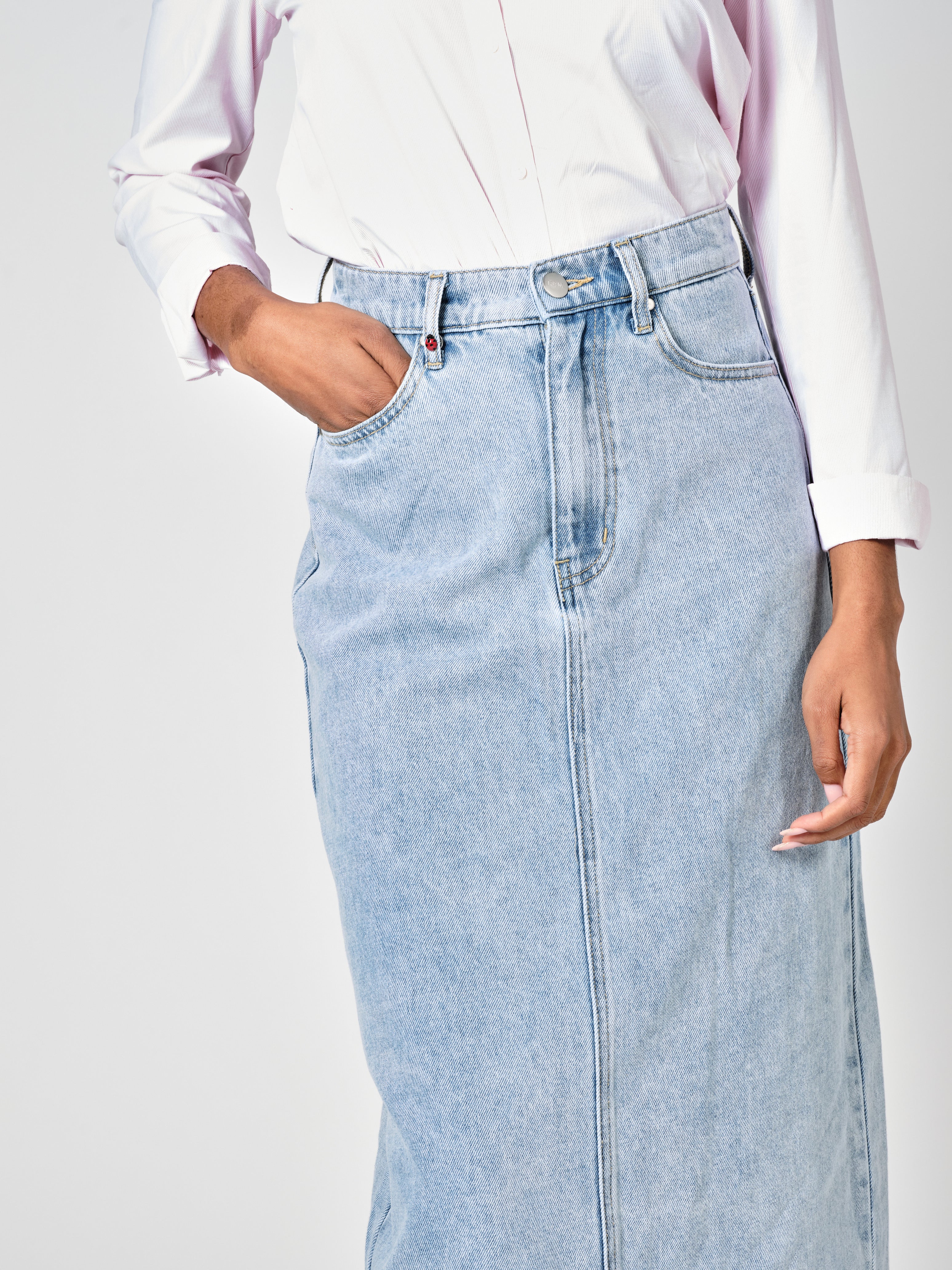 AMBER blue long skirt – F.A.M. Paris