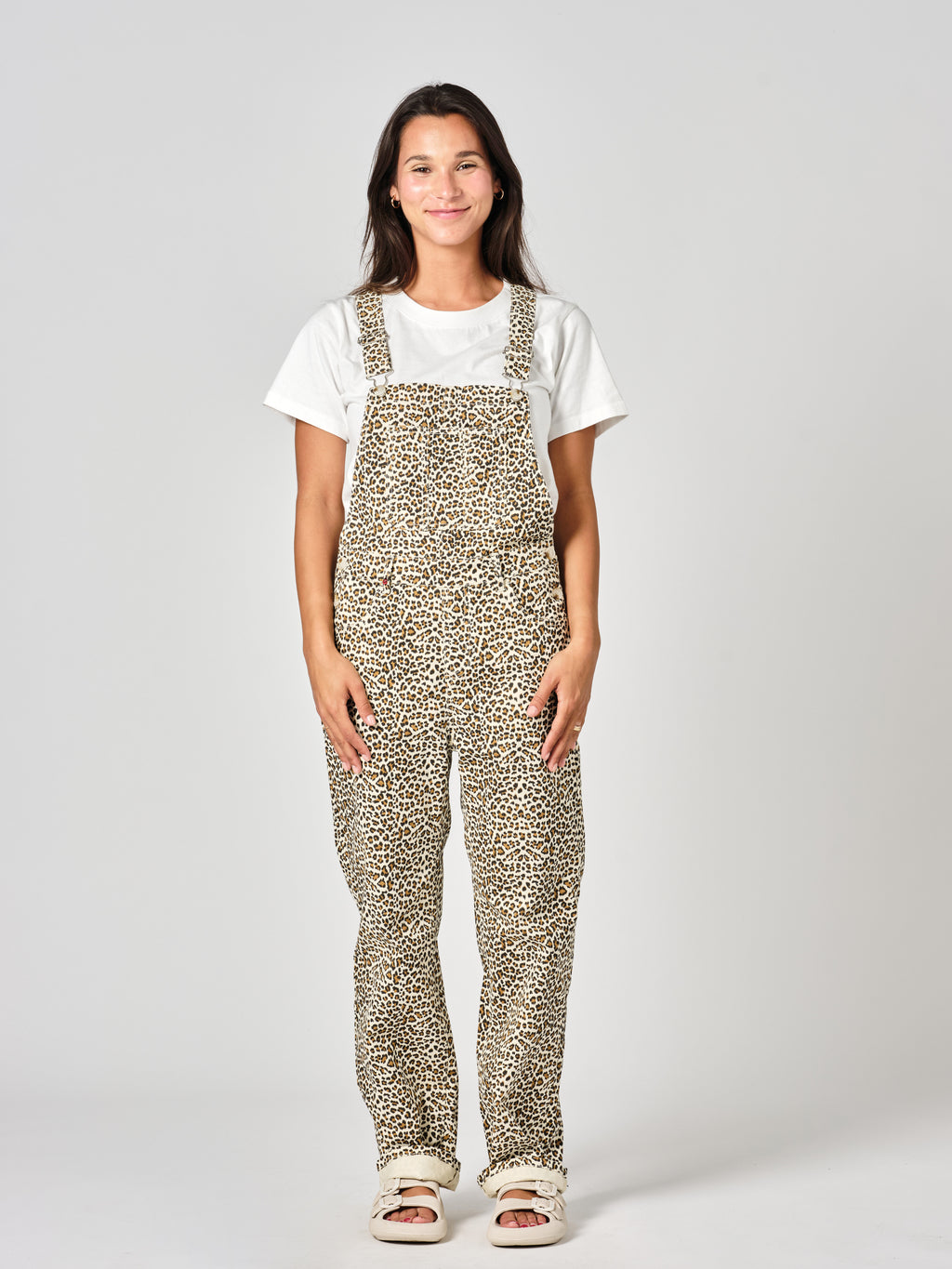 Salopette léopard DESIRE femme, LEOPARD, taille XS, porté par Valentine (1m70) – photo 2