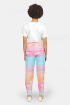 Pantalon imprimé Pastel A RAFA femme, PASTEL A, taille XS, porté par Marie (1m71) – photo 4