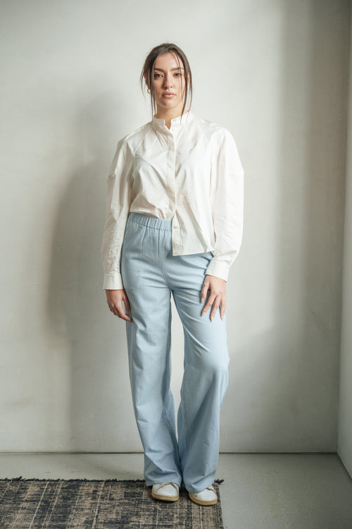 Jean évasé léger bleu FANY femme, LIGHT BLUE, taille XS, porté par Mathilde (1m72) – photo 2