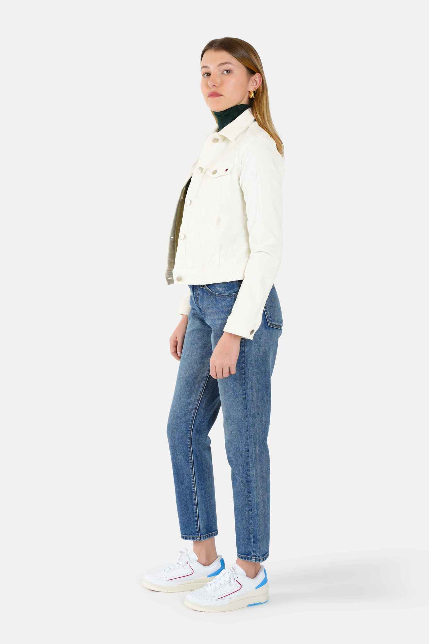 Jean mom stone PATRICIA femme, STONE, taille 26, porté par Lilou (1m75) (F.A.M. JEANS) – photo 1