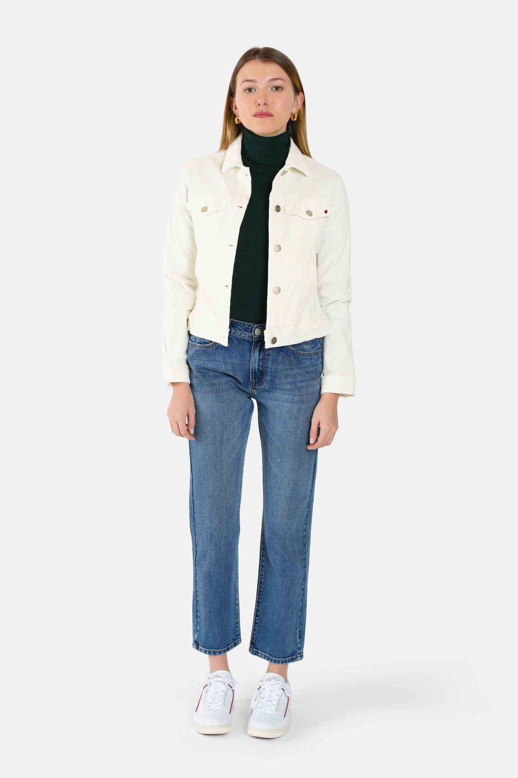 Jean mom stone PATRICIA femme, STONE, taille 26, porté par Lilou (1m75) – photo 5