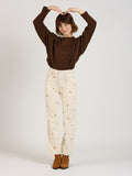 Jean droit greige POLA EMBRO HEART femme, GREIGE, taille 24, porté par Sarah (1m73) (FAM PARIS) – photo 1
