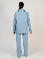 Veste en jean bleu INES femme, BLUE, taille XS, porté par Mélissa (1m70) – photo 4