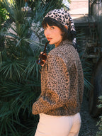 Vest oversize léopard VALANCE femme, LEOPARD, taille XS, porté par Mélissa (1m70) – photo 6