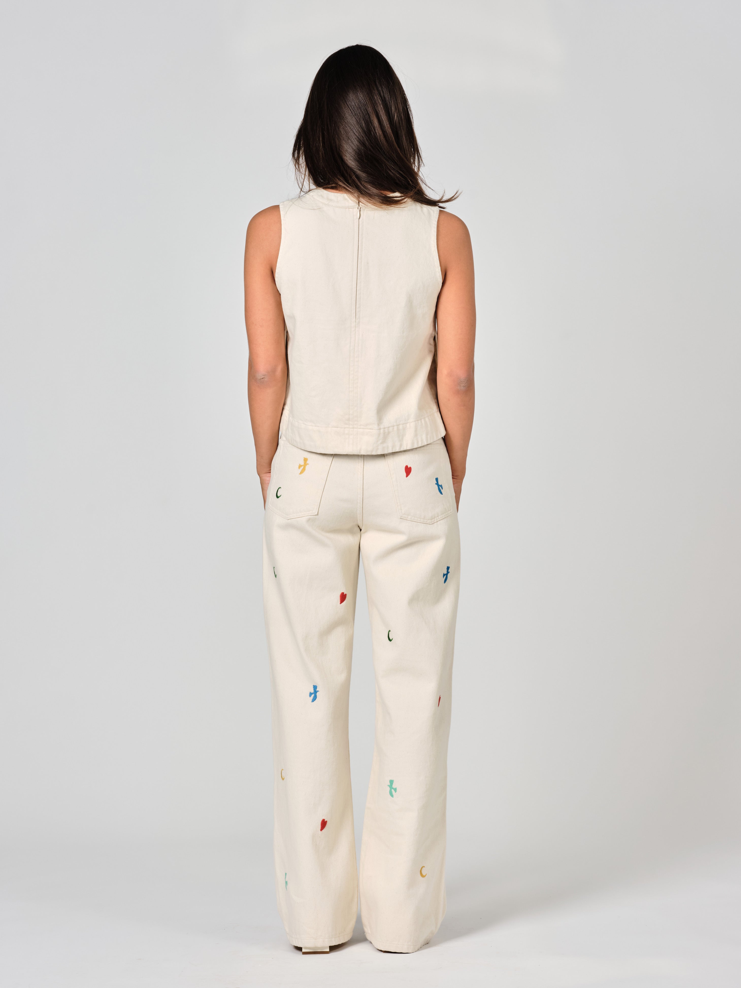 Haut court greige IZA femme, GREIGE, taille S, porté par Valentine (1m70) – photo 4