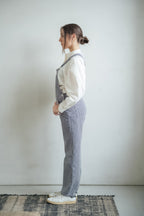 Salopette marine DESIRE STRIPE femme, NAVY, taille XS, porté par Mathilde (1m72) – photo 2