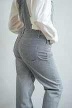 Salopette marine DESIRE STRIPE femme, NAVY, taille XS, porté par Mathilde (1m72) – photo 4