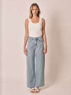APRIL Blue Wide Jeans 