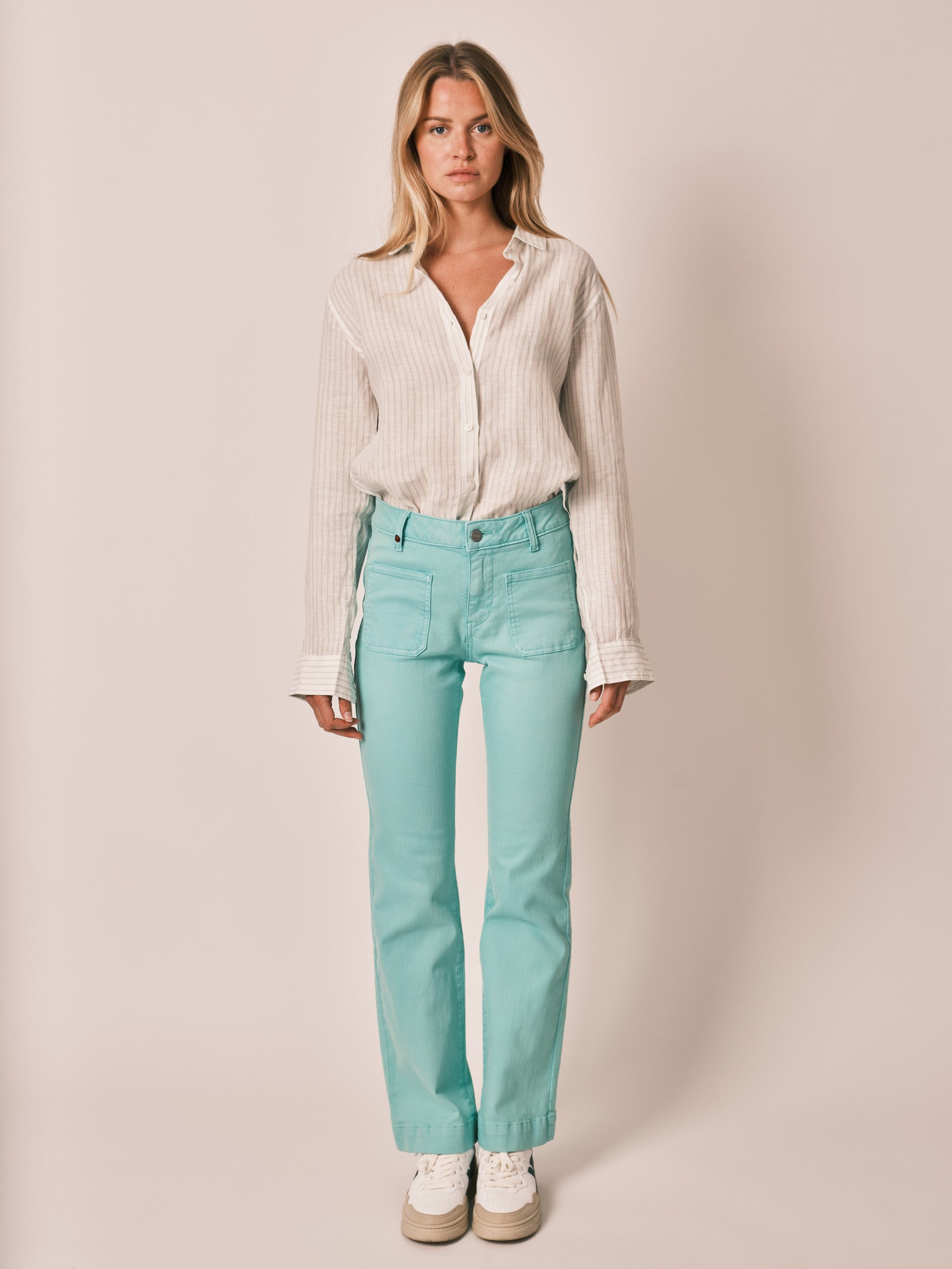 BELLA mint bootcut jeans
