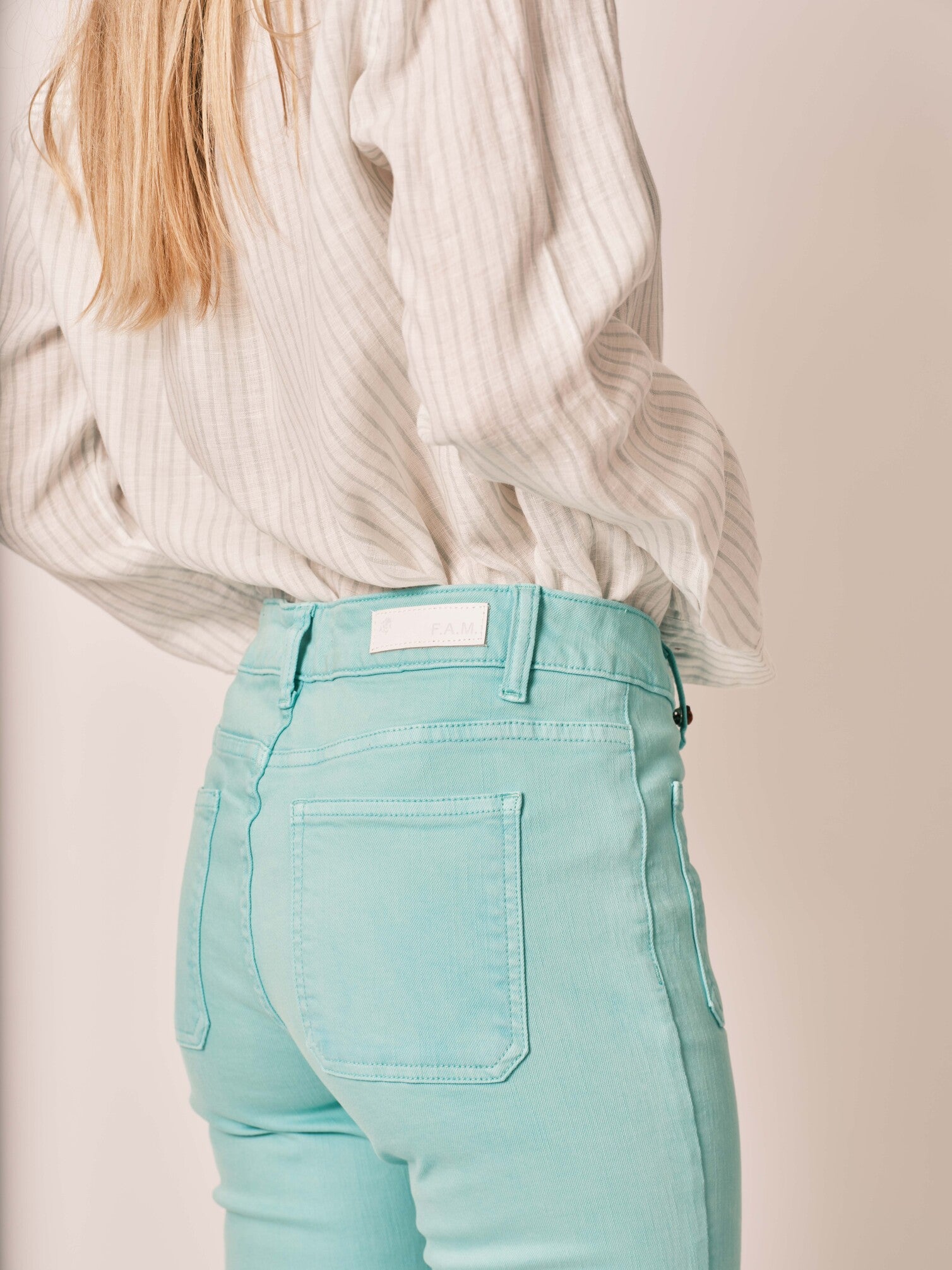 BELLA mint bootcut jeans
