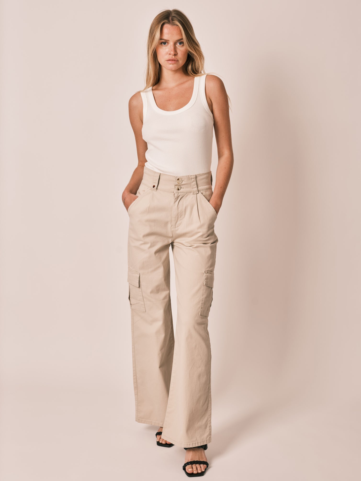 CAROLL Beige Cargo Jeans