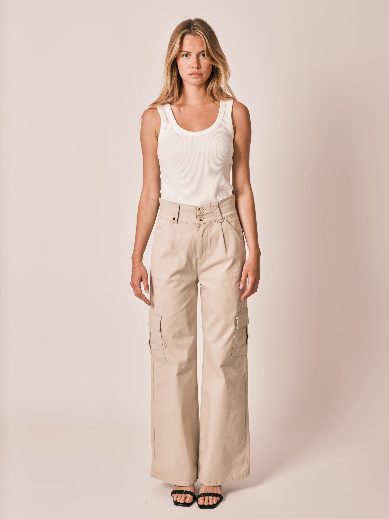 CAROLL Beige Cargo Jeans