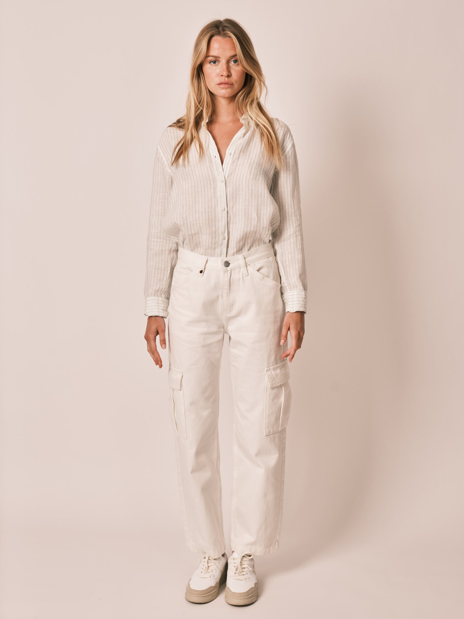 CHARLIE White Cargo Jeans