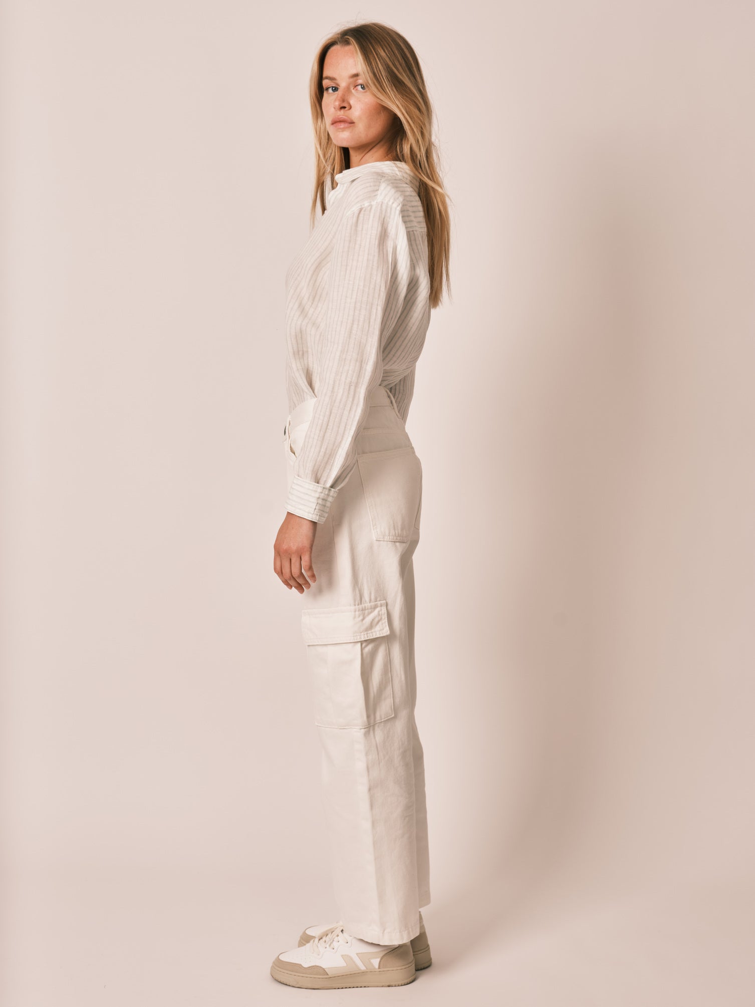 CHARLIE White Cargo Jeans