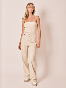 Pantalon évasé Beige FEYEL