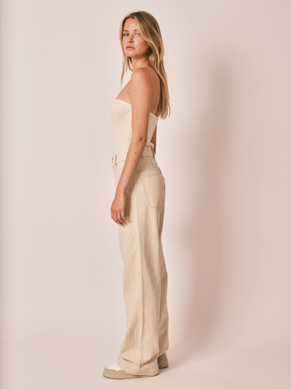 FEYEL Beige Flared Pants