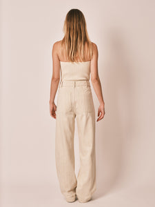 Pantalon évasé Beige FEYEL