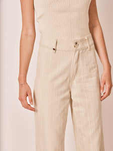 Pantalon évasé Beige FEYEL