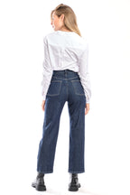 Jean straight cropped indigo POLA