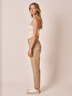 Polly high-waisted beige sand mom jeans