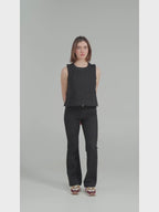 IZA slightly flared crop top