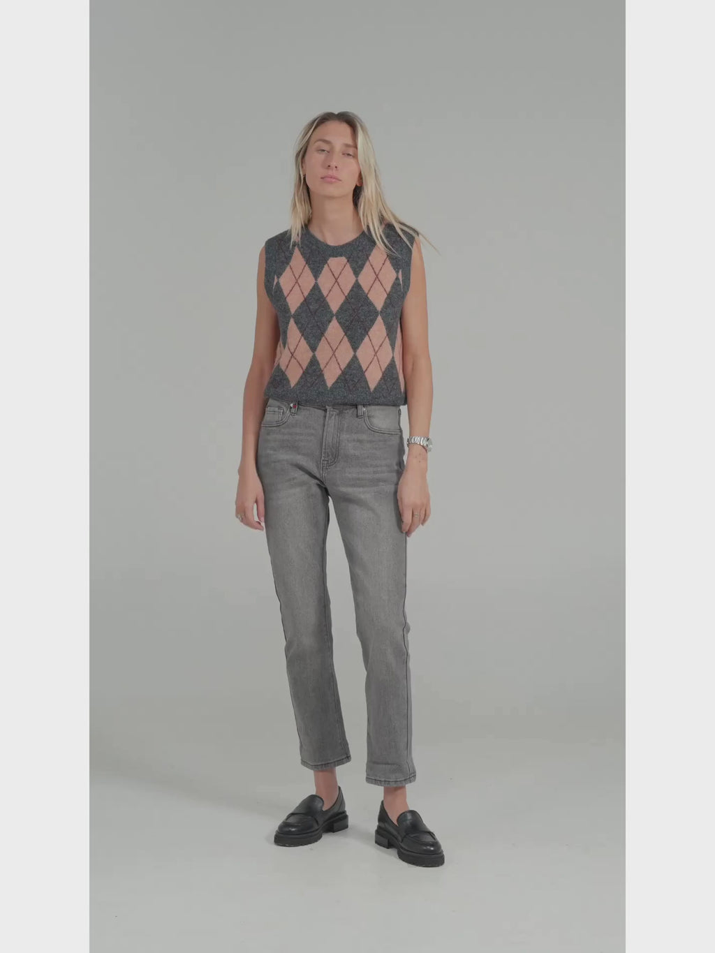 Jean mom gris PATRICIA