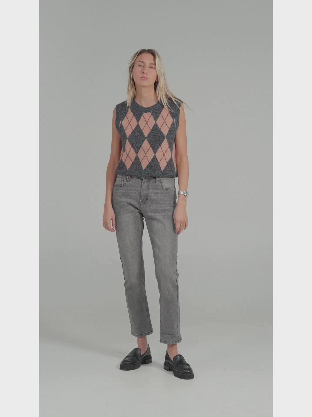 Jean mom gris PATRICIA