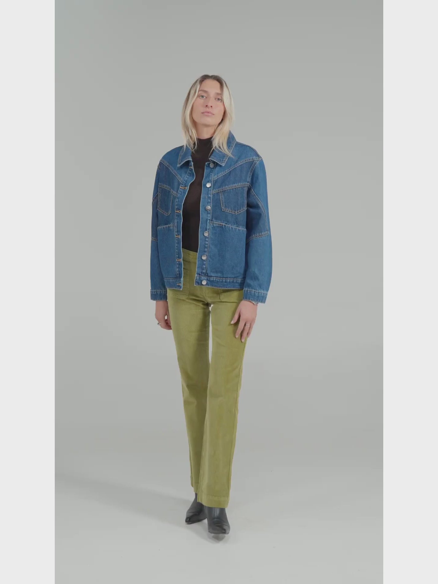 Veste en jean VANNY PATCHWORK