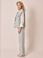 Veste sans manches bleu VAINA STRIPE
