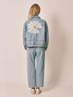 Veste en jean fleur oversize VICKY EMBRO