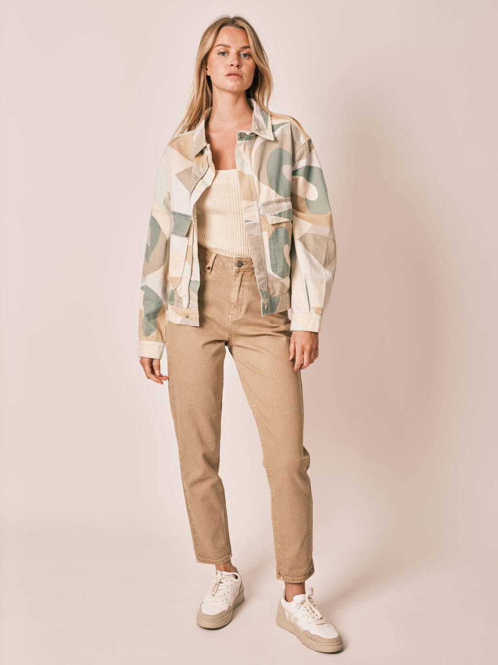 VIOLINE Camo oversized jacket 100% cotton