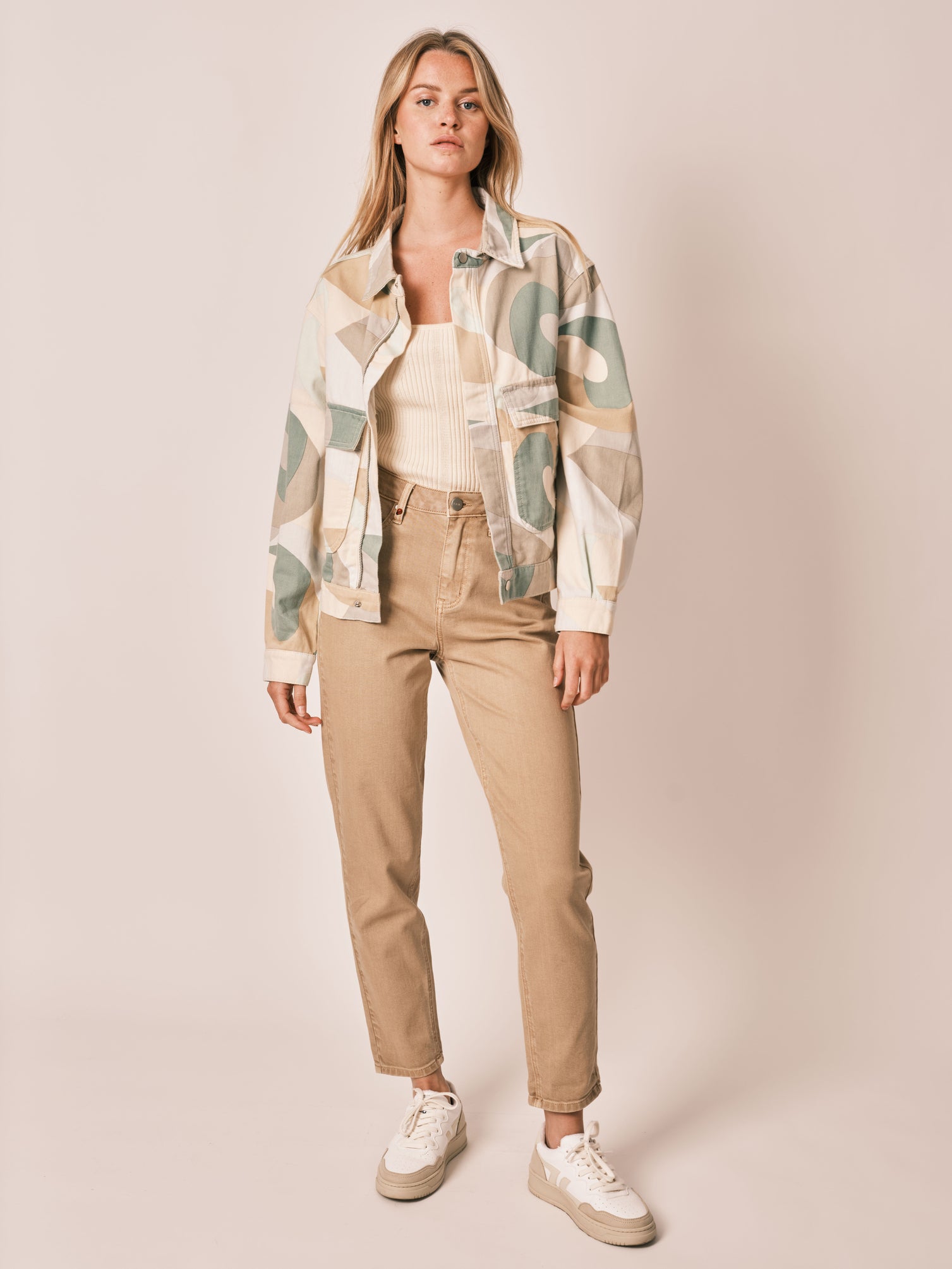 VIOLINE Camo oversized jacket 100% cotton