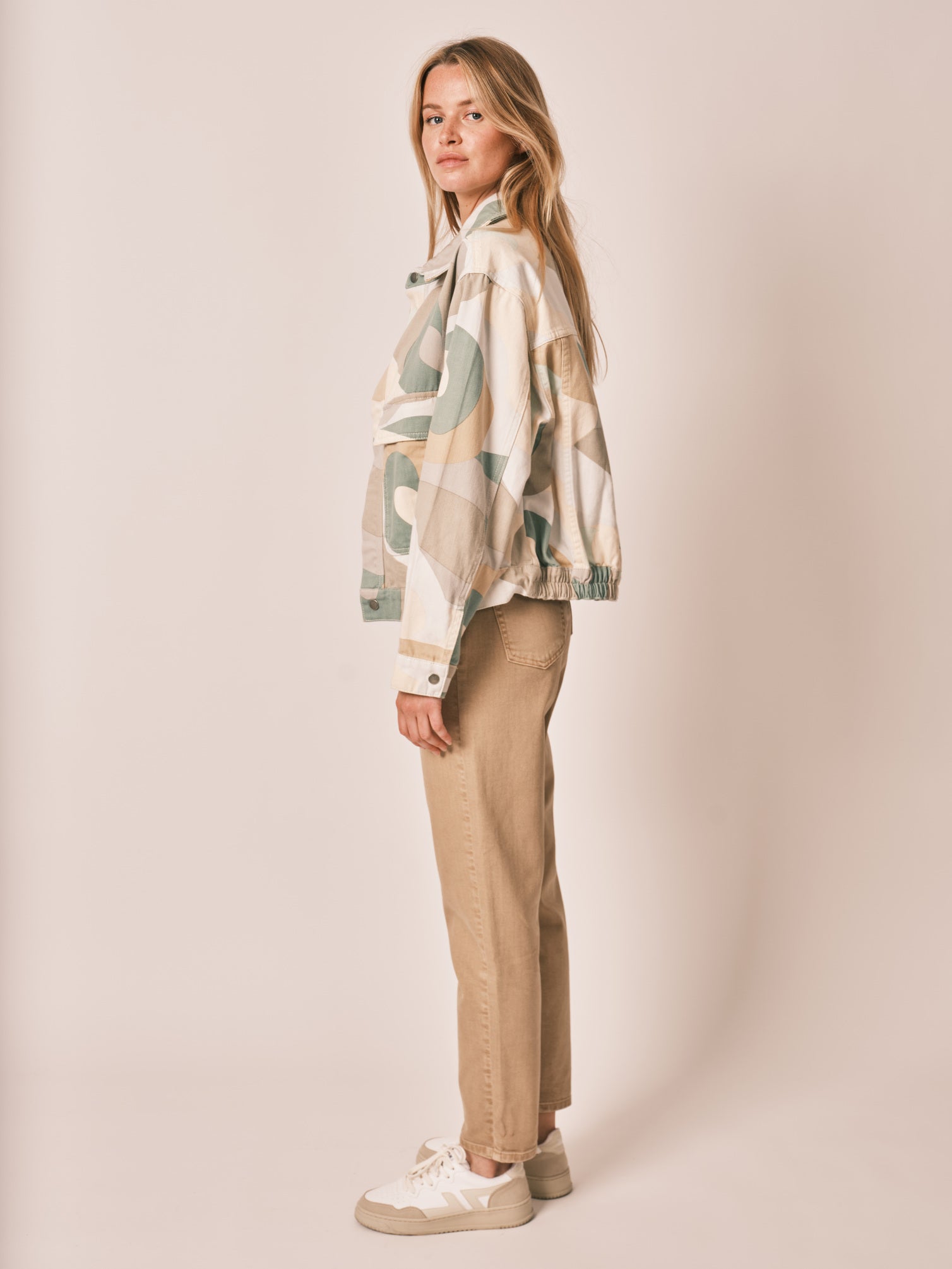 VIOLINE Camo oversized jacket 100% cotton