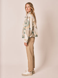 VIOLINE Camo oversized jacket 100% cotton
