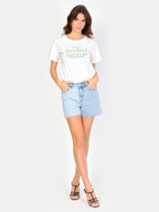 Short court bicolore en jean ALICIA RV