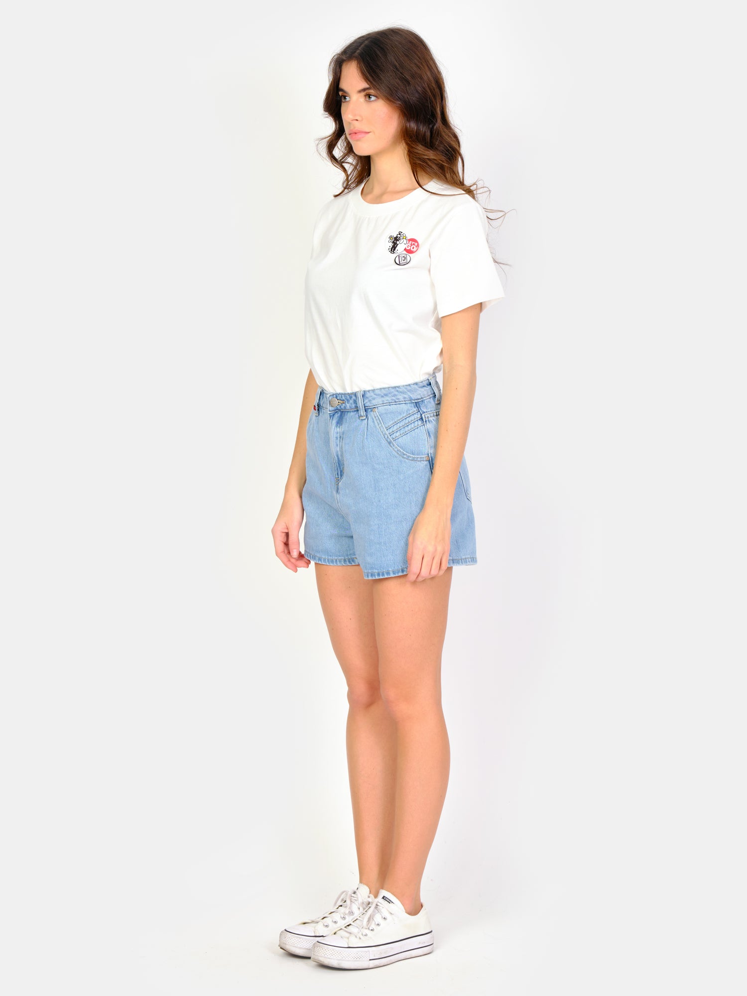 Short ample en jean taille haute AMELY