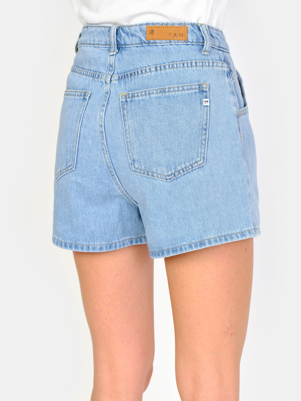 AMELY high-waisted loose denim shorts