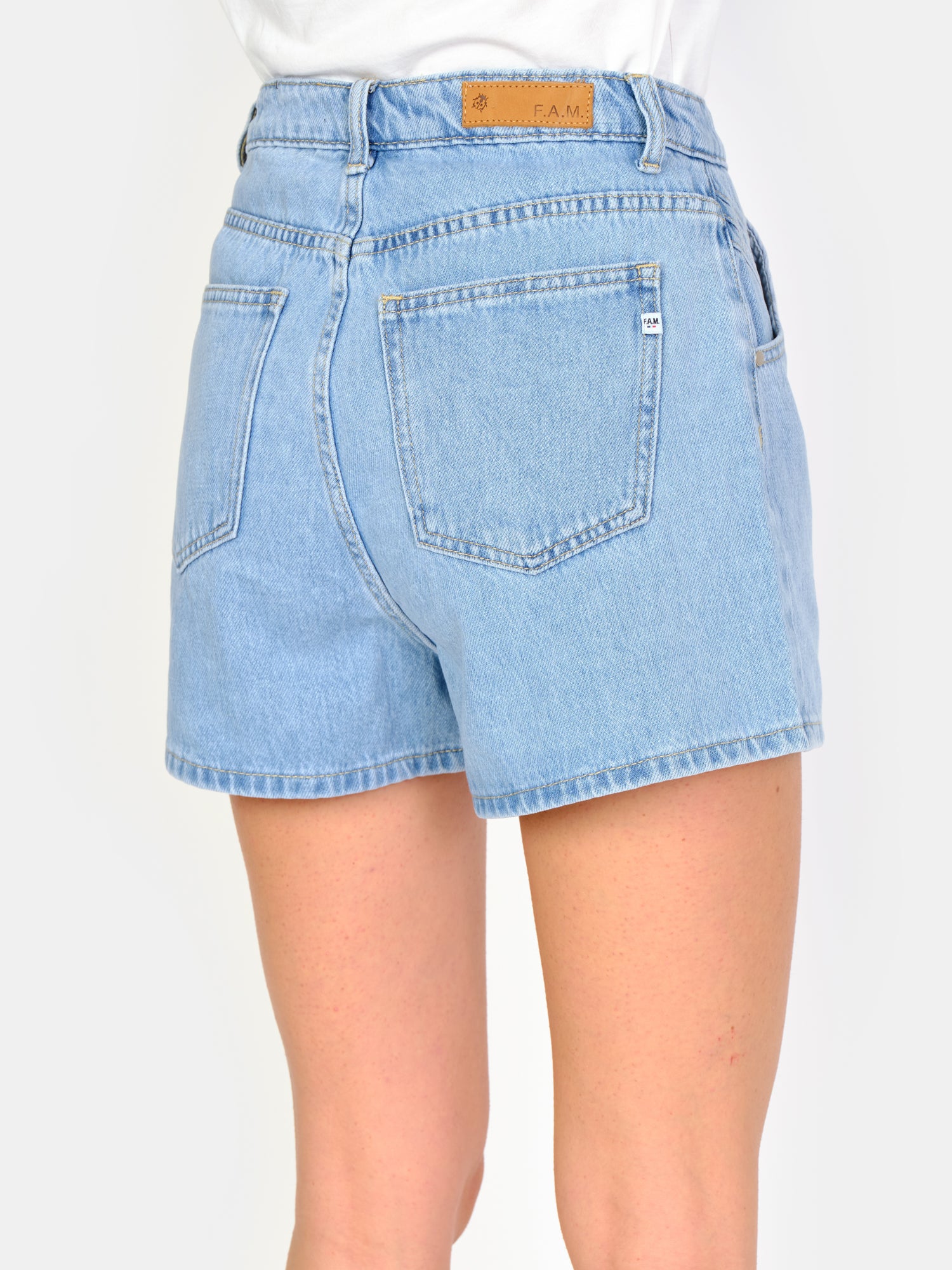 Short ample en jean taille haute AMELY