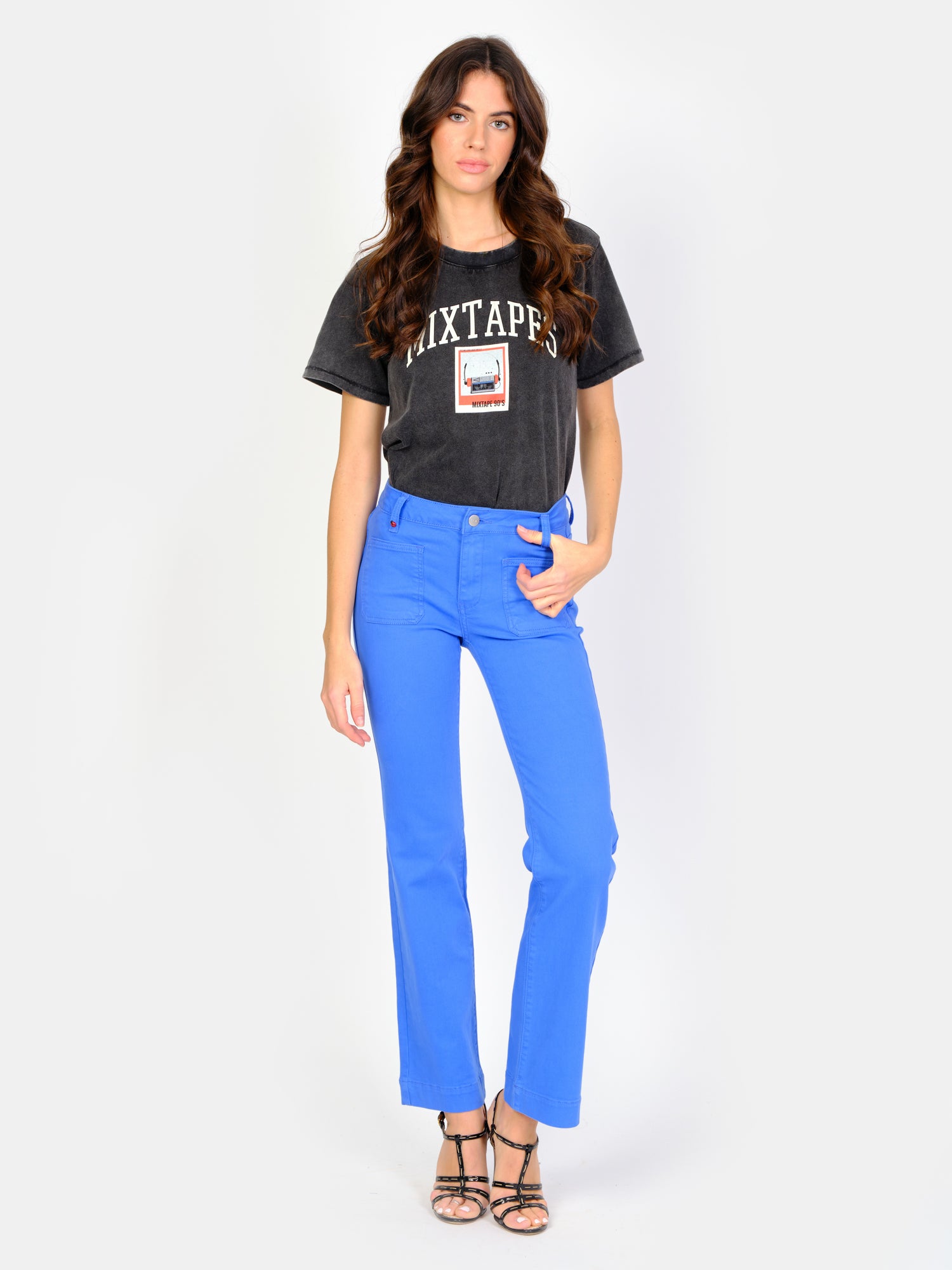 BELLA royal blue bootcut jeans