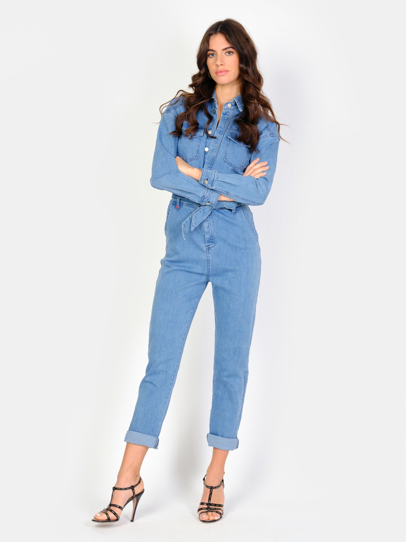 Combinaison manches longues bleu DORIA