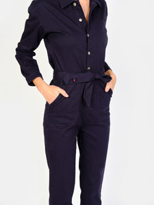 Combinaison manches longues bleu marine DORIA