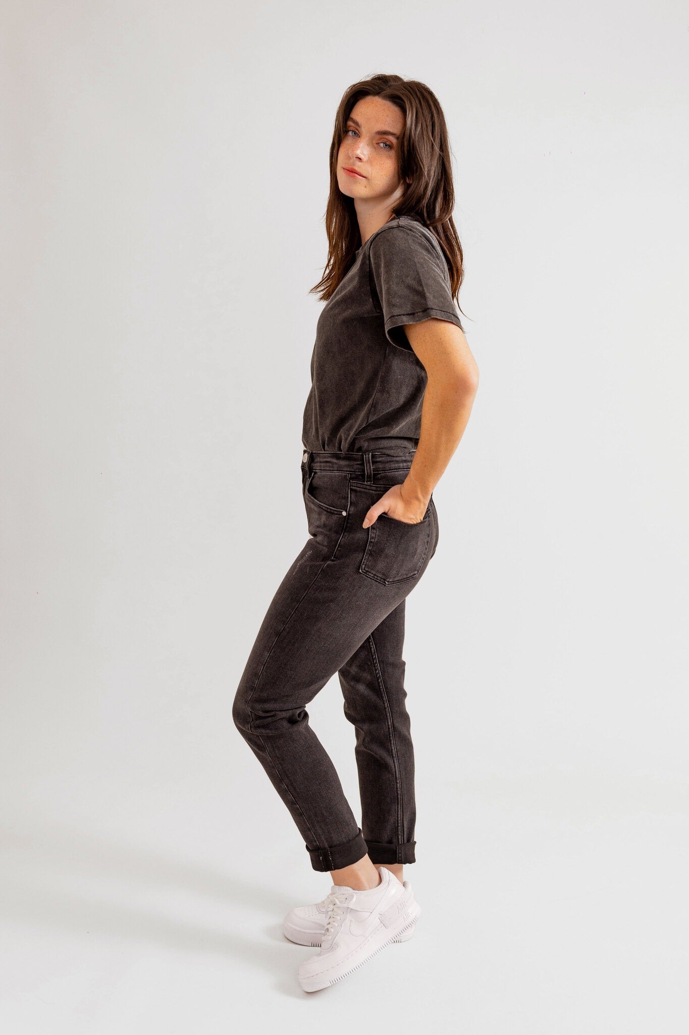 Jean slim gris foncé EMMA