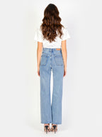 Jean droit taille haute bleu PAOLA